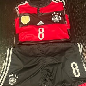 Adidas Germany Soccer Jersey Set - Red and Black